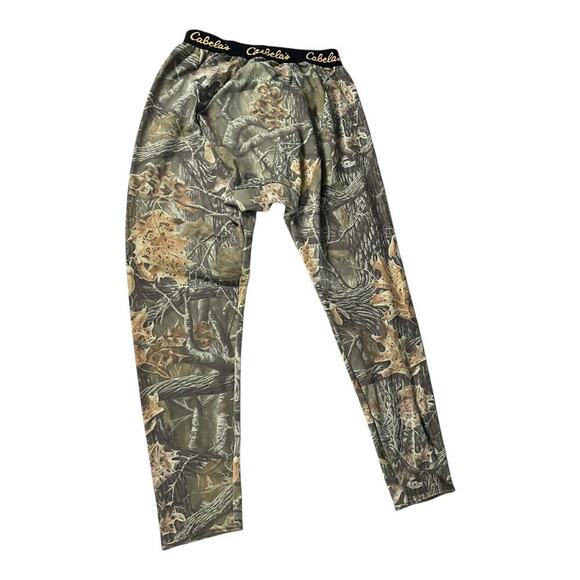 Vintage Cabela's Men's Large Regular Thermal Athletic Under Pants Hunting Camo - Picture 2 of 9